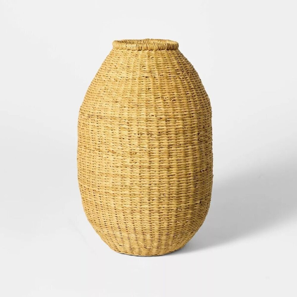 Threshold Studio‎ McGee 16" Elephant Grass Woven Floor Vase Natural - Target